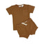 Love All Ways Short Sleeve Ribbed Lounge Set - Iced Latte - 0-3 Months | 1 pack