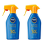 2 x Nivea Sun Spf 50+ Trigger Spray Sunscreen | 300mL