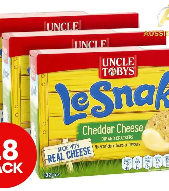 3 x Uncle Tobys Le Snak Cheddar Cheese 6-Pack - Aussibazaar
