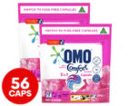 2 x 28pk OMO Touch of Comfort 3-in-1 Front & Top Loader Laundry Capsules 588g