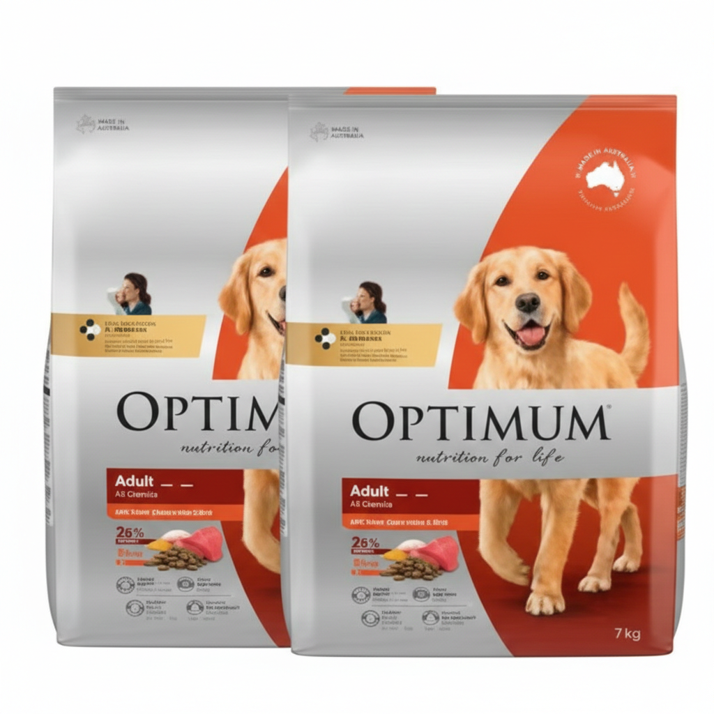2 x Optimum Adult All Breed Dog Food 7kg Beef Vegetables & Rice Main image