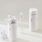 4-in-1 Travel Emulsion Dispenser Bottle – Refillable Toiletry Container with Labels