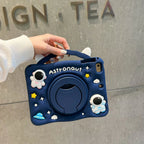 Kids iPad Case Silicone Rotating Stand Shockproof Cover