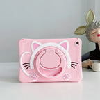 Kids iPad Case Silicone Rotating Stand Shockproof Cover