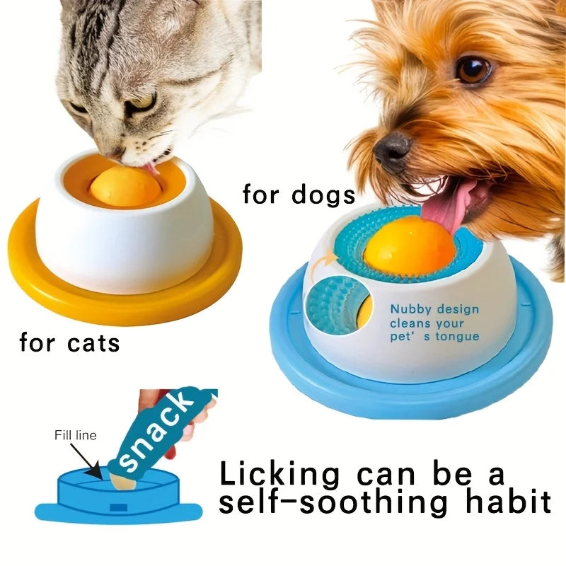 Pet Lick Mat Slow Feeder for Dogs & Cats Interactive Treat Bowl