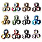 YISHIDANY 3pcs Magnetic Fidget Rings Stress Relief ADHD Spinner Toy