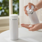 4-in-1 Travel Emulsion Dispenser Bottle – Refillable Toiletry Container with Labels