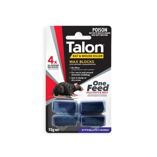 Talon Rat Mouse Bait Wax Blocks | 72g
