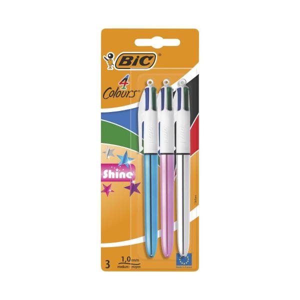 Bic 4 Colours Pen Shine | 3 Pack Main image