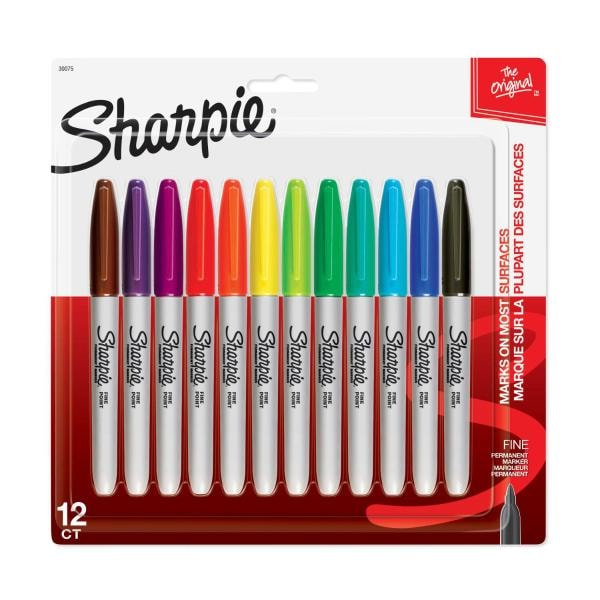 Sharpie Markers Fine Tip Assorted | 12 pack Main image