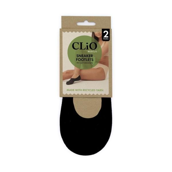 Clio Eco Sneaker Footlet Black One Size | 2 pack Main image
