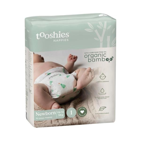 Tooshies Eco Nappies Size 1 Newborn | 52 Pack Main image