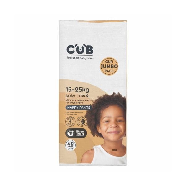 CUB Nappy Pants Junior Size 6 Jumbo (15-25kg) | 42 Pack