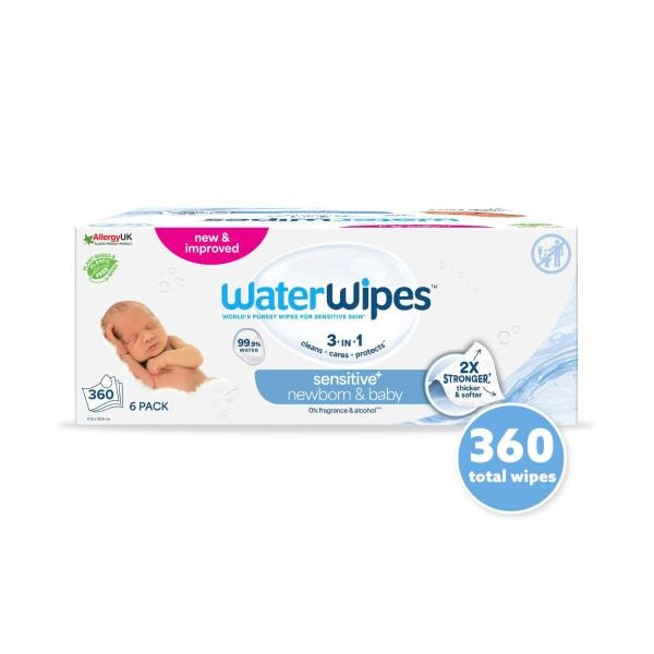 WaterWipes Baby & Newborn Sensitive Wipes | 360 Pack Main image