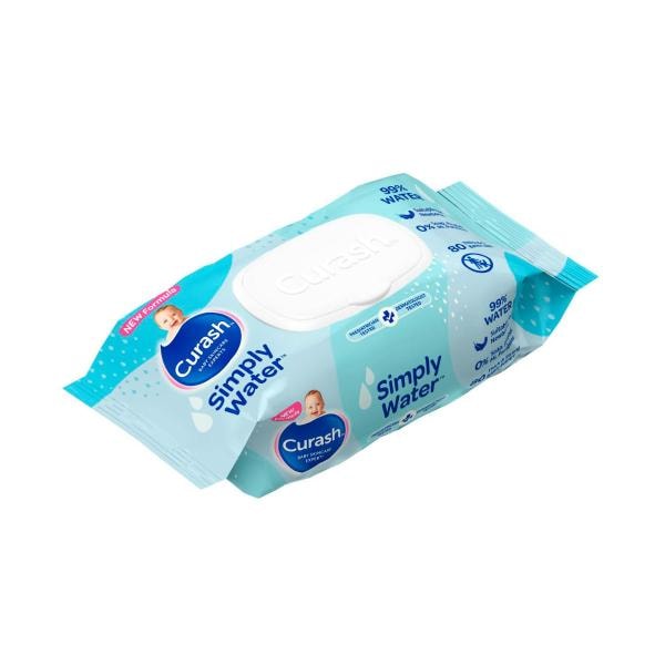 Curash Simply Water Sensitive Skin Baby Wipes | 80 Pack Main image