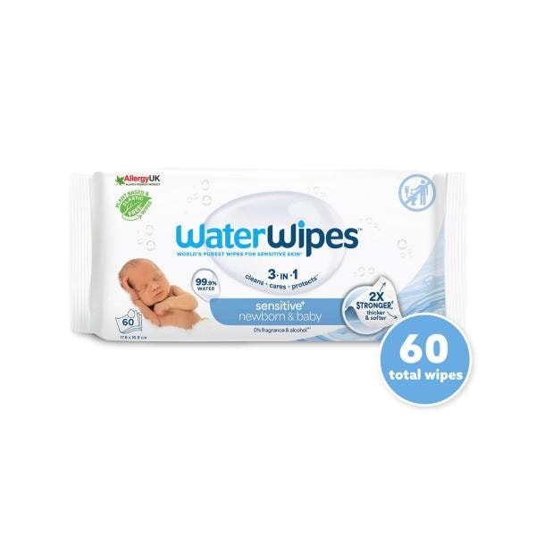 WaterWipes Baby & Newborn Sensitive Wipes | 60 Pack Main image
