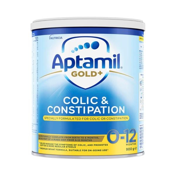 Aptamil Gold+ Colic & Constipation Baby Infant Formula From Birth To 12 Months | 900g