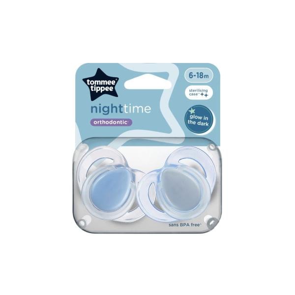 Tommee Tippee Night Time Baby Dummy 2 Pack 6-18m | 2 pack