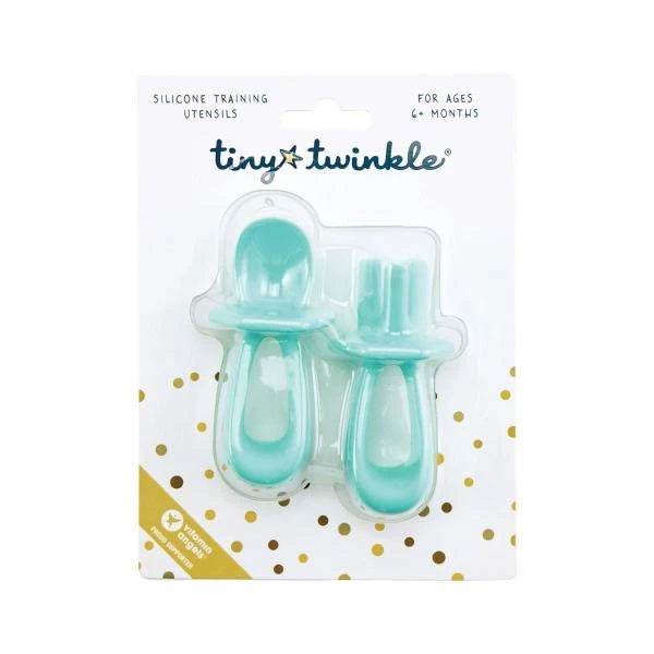 Tiny Twinkle Silicone Training Utensils Mint | 1 pack Main image