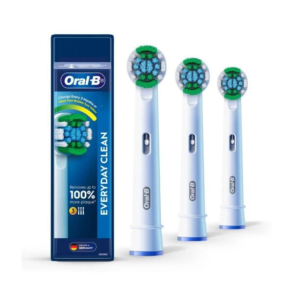 Oral B Everyday Clean Electric Toothbrush Replacement Heads | 3 Pack