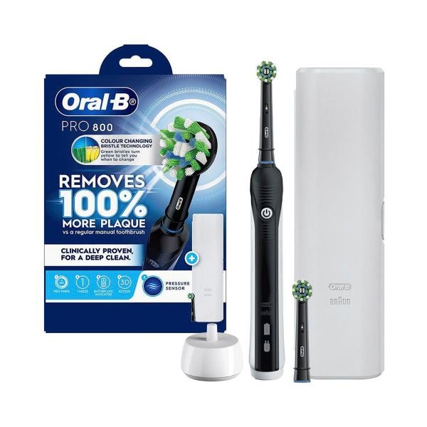 Oral B Pro 800 Cross Action Electric Toothbrush Black | 1 Pack