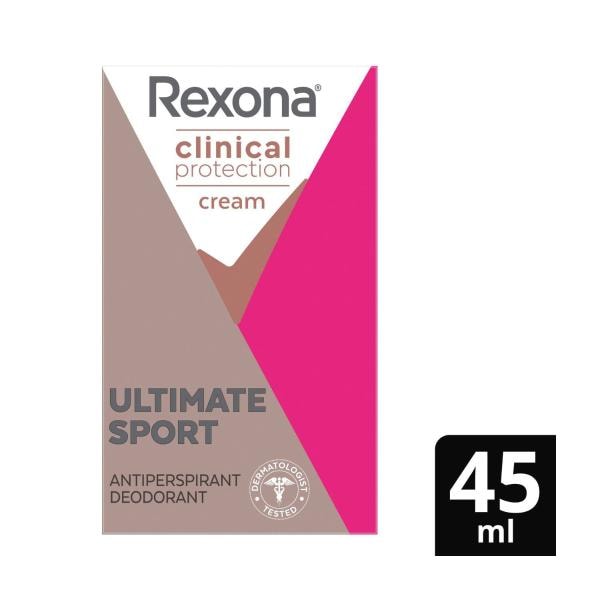 Rexona Women Clinical Protection Deodorant Cream 96hr Antiperspirant Ultimate Sport | 45mL