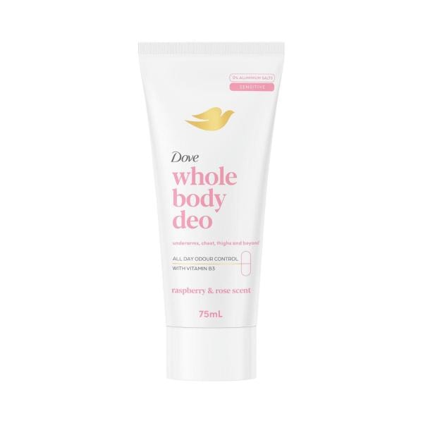 Dove Women Whole Body Deodorant Cream Raspberry Rose | 75 mL