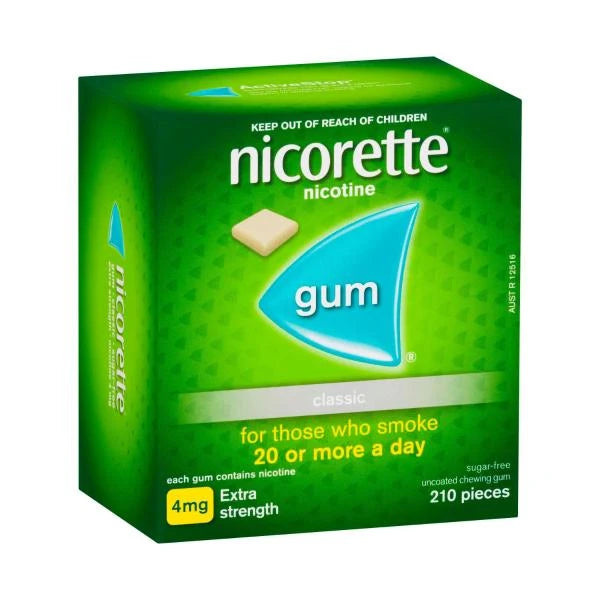 Nicorette Quit Smoking Nicotine Gum Classic 4mg | 210 Pack