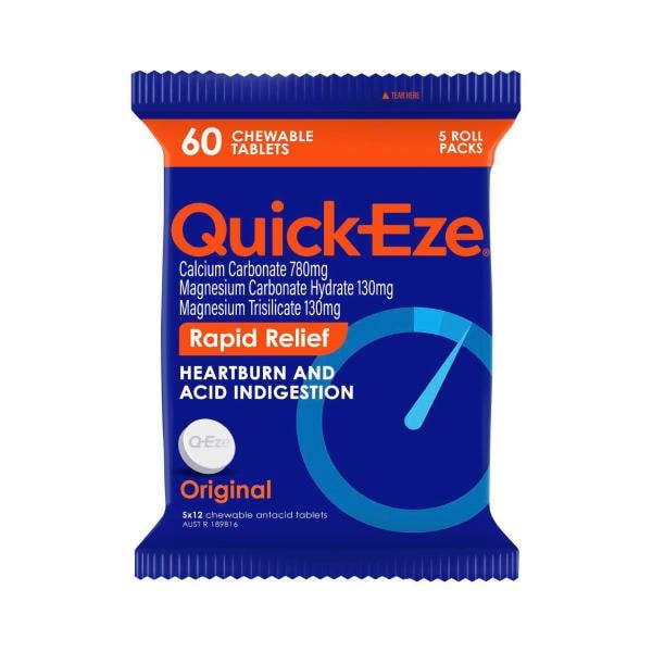 Quick-Eze Antacid Original Tablets | 5 pack