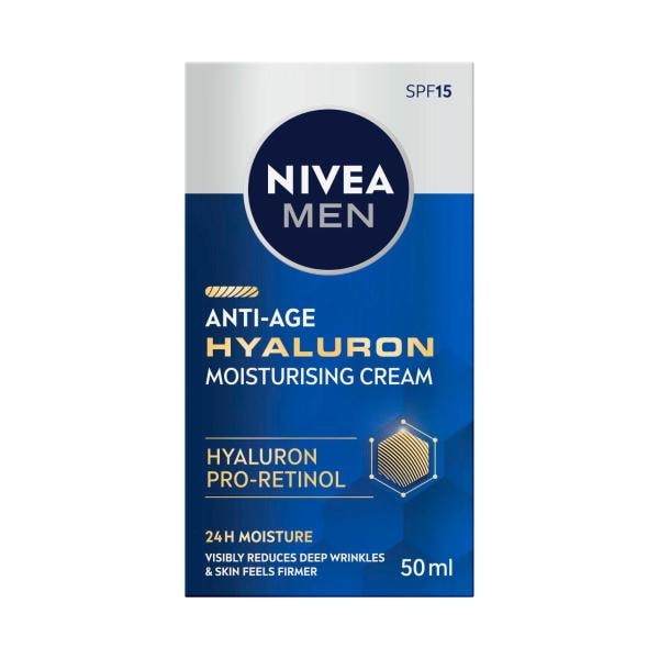 3 x Nivea Men Anti-age Face Moisturising Cream Spf15 | 50mL
