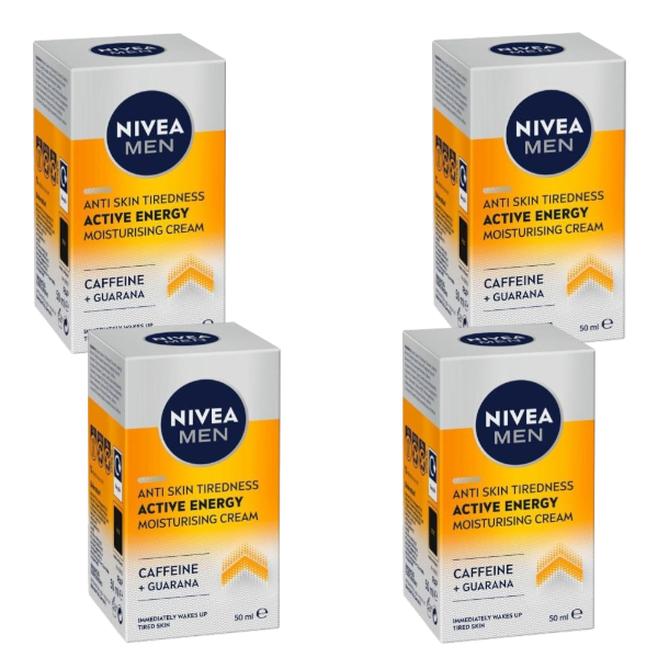4 x Nivea Men Skin Energy Moisturising Face Cream | 50mL