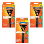 3 x Gillette Fusion Razor Handle +2 Blade | 1 Each