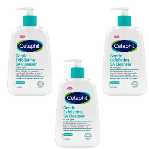 3 x Cetaphil Gentle Exfoliating Sa Cleanser | 236mL Main image