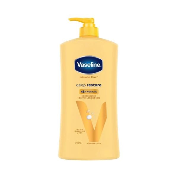 4 x Vaseline Moisturising Body Lotion Intensive Care Deep Restore | 750mL