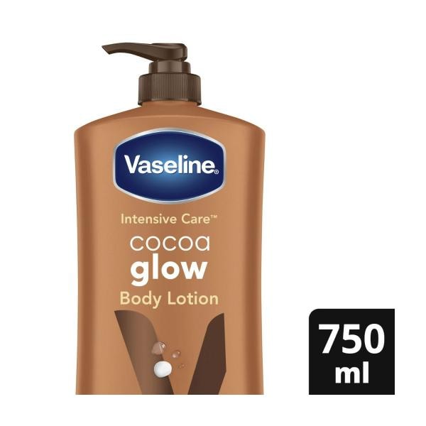5 x Vaseline Moisturising Body Lotion Intensive Care Cocoa Glow | 750mL