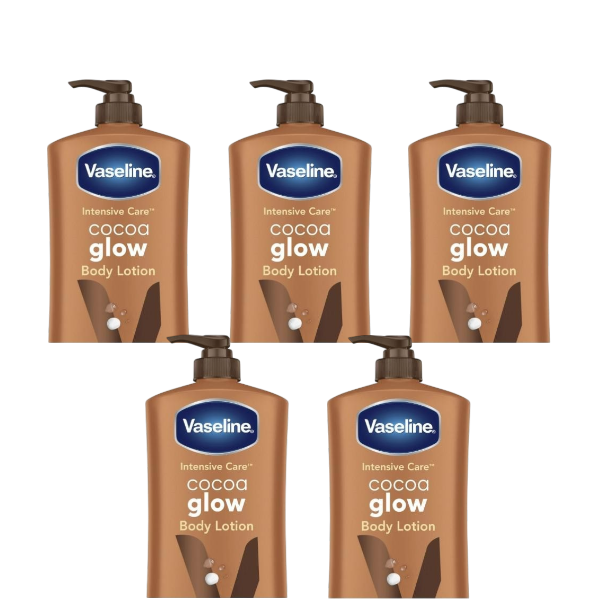 5 x Vaseline Moisturising Body Lotion Intensive Care Cocoa Glow | 750mL