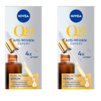 2 x Nivea Q10 Dual Anti Wrinkle Action Serum | 30mL
