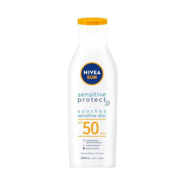3 x Nivea Sun Sensitive Protect Spf50 Sunscreen Lotion | 200mL