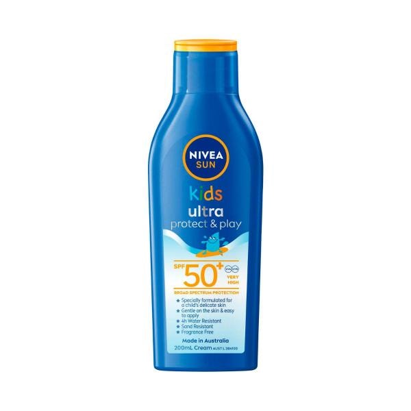 3 x Nivea Sun Kids Ultra Protect & Play Sunscreen Lotion Spf50 | 200mL Secondary image