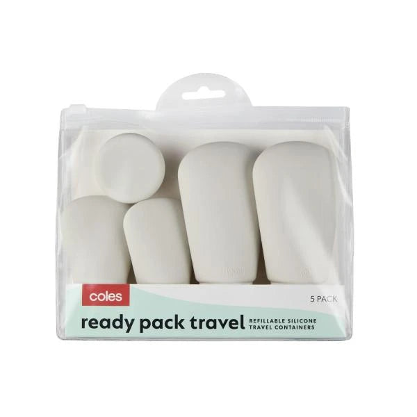 Coles Silicone Refillable Travel Containers | 1 pack