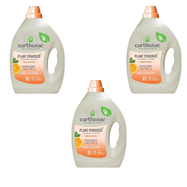 3 x Earthwise Laundry Liquid Orange & Eucalyptus | 2L Main image