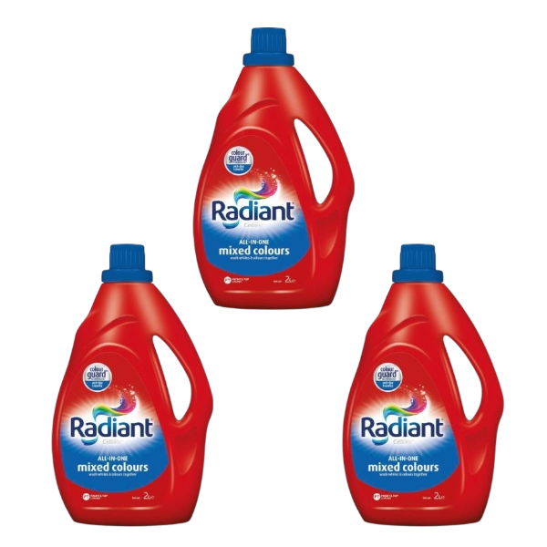 3 X Radiant Laundry Liquid All-in-one Mixed Colours | 2L Main image