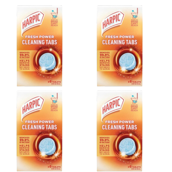 4 X Harpic Fresh Power Toilet Cleaning Tabs Original | 6 pack