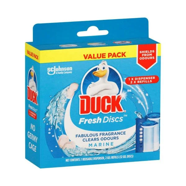 5 X Duck Fresh Discs Toilet Cleaner Marine Value 2x36ml | 72mL