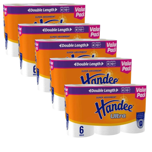 5 X Bulk Handee Ultra Double Length Paper Towel | 6 Pack Main image