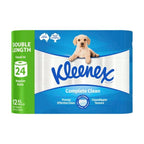 5 X Kleenex Complete Clean Double Length Toilet Paper | 12 pack