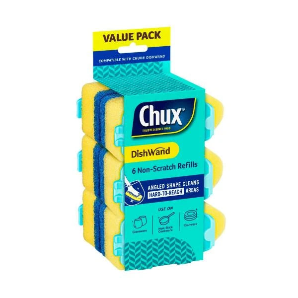5 X Chux Non-scratch Dishwand Refills Value | 6 pack