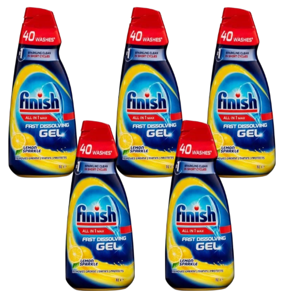 4 X Finish Lemon All In 1 Max Dishwasher Gel | 1L
