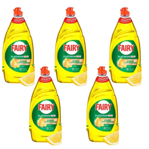 5 X Fairy Complete Clean Dishwashing Liquid Lemon | 750mL