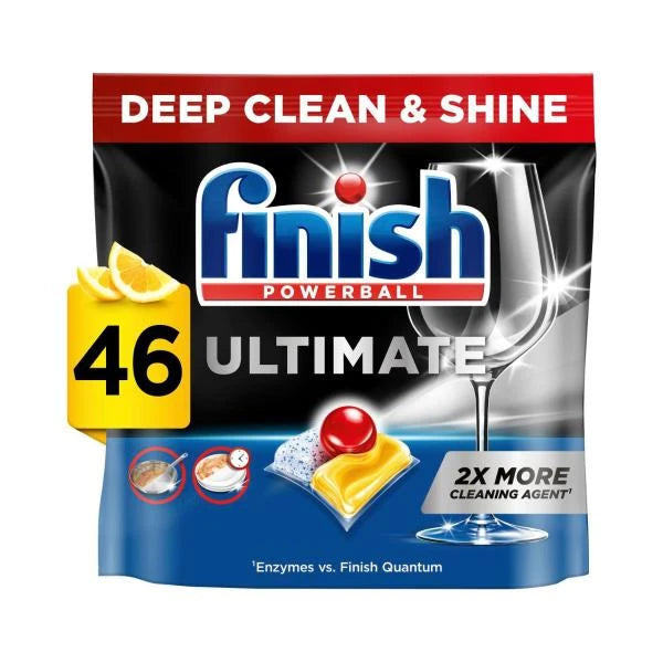 2 X Finish Ultimate Dishwasher Tablets Lemon | 46 Pack